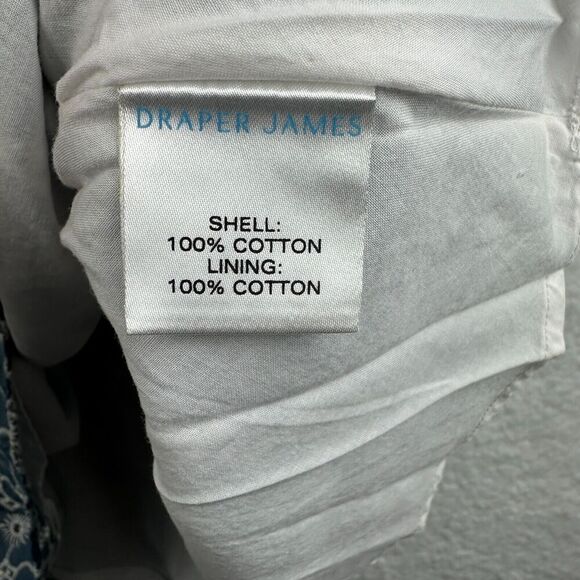 2/$30 Draper James Embroidered Eyelet Chambray Fit & Flare Dress Size 2 Coastal - Picture 9 of 12